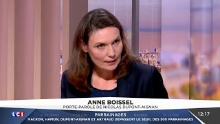 Anne Boissel sur LCI  quotAujourdhui Nicolas DupontAignan est présent pour être au deuxième tourquot [upl. by Anirdua]