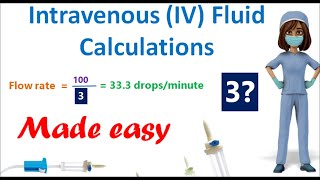 IV fluid calculations  Intravenous fluid calculations  IV Drip rate Calculations  Dropsminute [upl. by Hcire]