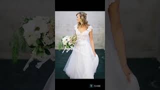 A Linie Brautkleid Mekleidde wedding kleid prom weddingdress dress abendkleider fashion [upl. by Graniela]