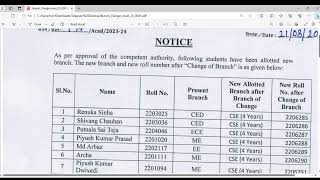 Branch Change Result of NitPatna  Branch change result of 2023  Nit Patna  mechanical [upl. by Pierrette635]