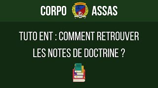 TUTO ENT retrouver les notes de doctrines [upl. by Fiel]