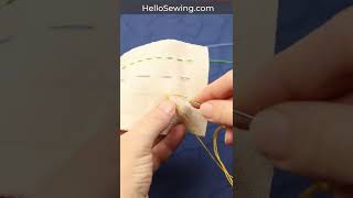 Sewing tip 100  BASIC HAND SEWING STITCHES running basting backstitch and whipstitch shorts [upl. by Boak]