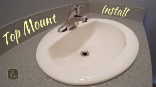 How to Install Bathroom Sink  TOP MOUNT  In Quartz [upl. by Pero]