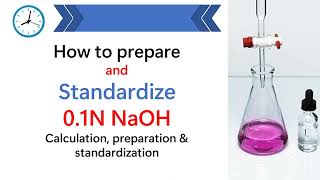 How to prepare and standardize 01N Sodium hydroxide NaOH solution  Standardization of 01N NaOH [upl. by Esille]