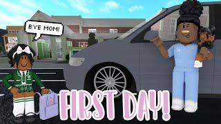 FIRST DAY OF A NEW SCHOOL MORNING ROUTINE  Bloxburg Roleplay [upl. by Nileuqaj]