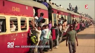 JT 20H France 2  Les conditions de transports en train en Inde [upl. by Ysied]