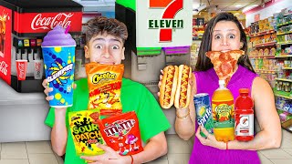 Eating 711 Food ONLY for a Day 🍕🌭 [upl. by Valora]