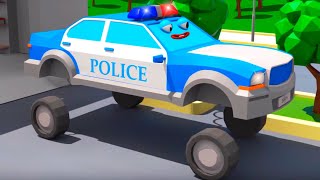 Police Car for Kids  3D Cartoon [upl. by Htennaj174]