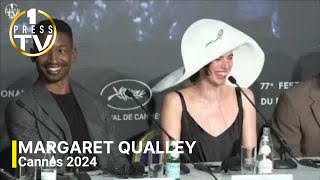 Margaret Qualley Couldnt Stop Laughing  Cannes 2024 [upl. by Orimar750]