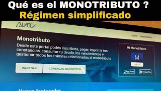 💼 MONOTRIBUTO QUE ES CONDICIONES RESTRICCIONES 📝 RÉGIMEN SIMPLIFICADO DE IMPUESTOS AFIP [upl. by Ylenats508]