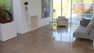 Polished Concrete Floors  Exposed Aggregate  AIA Tour Dallas Modern Homes [upl. by Trebloc606]