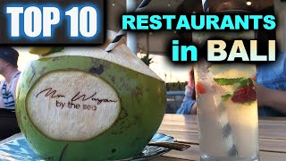 Top 10 best Restaurants in Bali  Where to Eat in Kuta Beachwalk Poppies Legian to Seminyak [upl. by Giordano945]