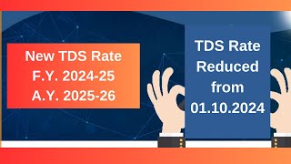 New TDS Rate Chart for FY 202425 AY 202526 [upl. by Assener]