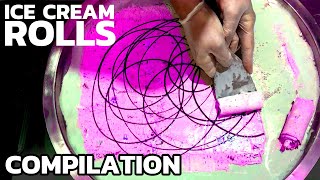 Ice Cream Rolls  Top 10 Compilation  The most satisfying Ice Cream in the World  ASMR Video [upl. by Kenison]