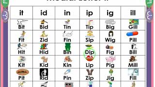 English Lesson 3A Medial Letter I Pronunciation Practice [upl. by Annoel]