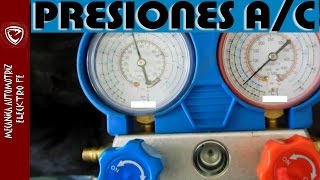 PRESIONES normales para el Aire Acondicionado de referencia y tabla de presiones al final [upl. by Cirderf]