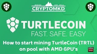 How to start mining TurtleCoin TRTL on pool with AMD GPUs [upl. by Monro577]