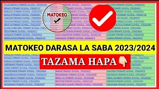 Necta Matokeo ya Darasa la Saba 2023 PSLE Results jinsi ya kutazama bila bando [upl. by Annerb]