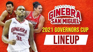 Ginebra Complete Roster Lineup 2021 PBA Governors Cup  Justine Brownlee Returns [upl. by Ajan]