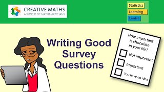 Writing Good Survey Questions  Statistics Help [upl. by Bodkin360]