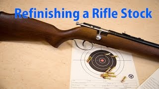 How to Refinish a Rifle Stock  woodworkweb [upl. by Esemaj]