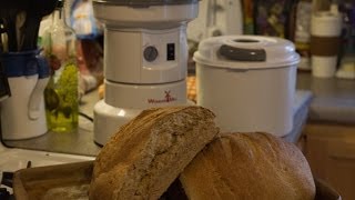 Making whole wheat bread from scratch using Kitchenaid Mixer amp WonderMill [upl. by Kessler]