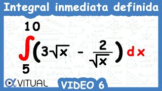 Integral Inmediatas Definida  Video 6 de 10 [upl. by Iuq483]