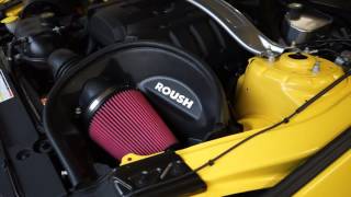 2015 EcoBoost Mustang Stock vs Roush Cold Air Intake [upl. by Acceber699]