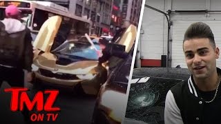 Youtuber Coby Persin’s 200k BMW Gets Smashed With A Baseball Bat  TMZ TV [upl. by Holcomb]