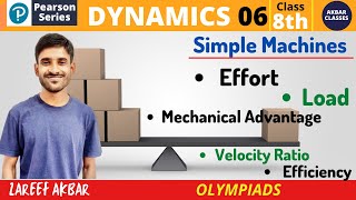 Class 8  Dynamics 06  Simple Machines Effort Load  Pearson IIT Foundation [upl. by Atiugal]