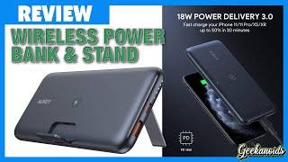 Aukey Basix Pro Series Wireless Charging Power Bank Review [upl. by Spragens716]