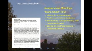 Analyse Monolog im Drama Mortimer in „Maria Stuart“ II6  kreative Umwandlung in quotinneren Monologquot [upl. by Jar80]