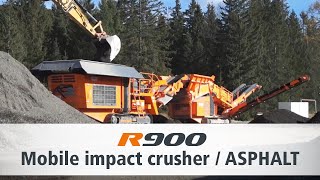 Rockster Prallbrecher R900 AsphaltRecycling Ehrwald Neuberger [upl. by Arerrac247]