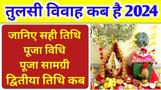 तुलसी पूजा 2024  Tulsi Vivah 2024 Date  Tulsi Vivah 2024  Tulsi Vivah Kab Hai  तुलसी विवाह 2024 [upl. by Jocelyne]