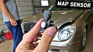 MERCEDES P0106 MAP SENSOR REMOVAL REPLACEMENT [upl. by Alrahc]