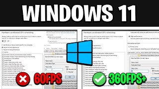 How To Optimize Windows 11 For GAMING  Best Settings for HIGH FPS amp NO DELAY [upl. by Garnet]