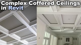 Classical Coffered Ceiling in Revit Tutorial [upl. by Nylacaj]