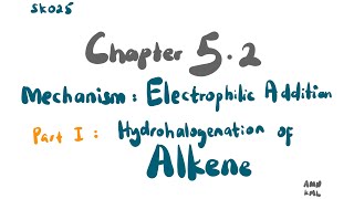 Electrophilic Addition Mechanism  Hydrohalogenation of Alkene  Chapter 52  SDS SK025  SES DK024 [upl. by Bijan264]