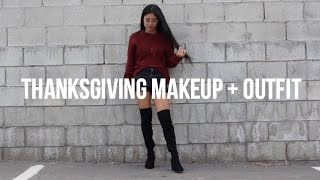 Thanksgiving Outfits  Makeup 🍂 [upl. by Anar76]