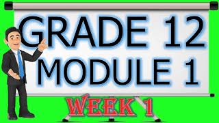 Grade 12 Module 1  Week 1 Subjects with downloadable files [upl. by Galateah]