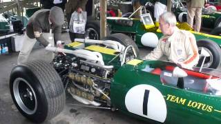 Lotus 43 BRM 16 cylinder engine start [upl. by Yelrak]