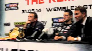 CARL FROCH POST FIGHT PRESS CONFERENCE WITH EDDIE HEARN amp ROB McCRACKEN  FROCH v GROVES 2 [upl. by Monti684]