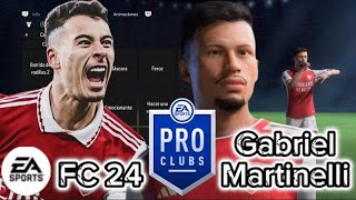 Gabriel Martinelli EA FC 24Pro Clubs Face CreationFIFA 24 Clubes Pro Lookalike [upl. by Kecaj]