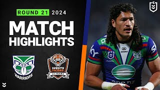 NRL 2024  Warriors v Wests Tigers  Match Highlights [upl. by Emmalee22]