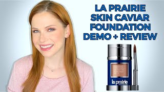 LA PRAIRIE SKIN CAVIAR FOUNDATION REVIEW  DEMO  beautybykaylak [upl. by Ogden616]