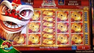 Lion Festival HUGE BONUS Over 1000  1c Konami Slot  Xtra Reward  in Casino [upl. by Ikkiv989]