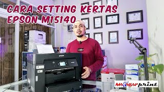 CARA SETTING KERTAS EPSON M15140 fotocopyepson fotocopyA3 fotocopybuku fotocopyfolio [upl. by Lathrop781]