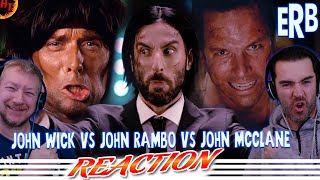 ERB Reaction John Wick vs John Rambo vs John McClane  Epic Rap Battles Of History [upl. by Sanez974]