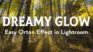 Create a Magic Dreamy Glow Orton Effect in Lightroom NO PHOTOSHOP REQUIRED [upl. by Shushan]