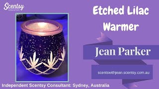 Etched Lilac Warmer Independent Scentsy Consultant Sydney Australia [upl. by Novat722]